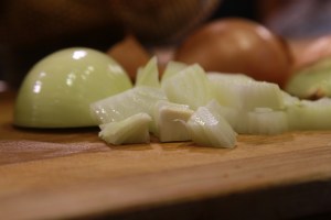roughly chopped onions