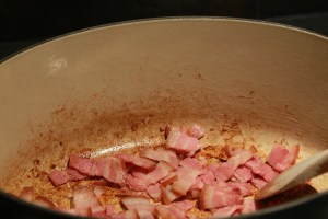 Frying the bacon